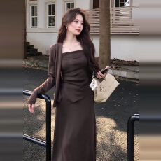批发已出货漂亮韩系小套装清冷富家千金穿搭气质连衣<b class='q'>裙</b>子女秋季