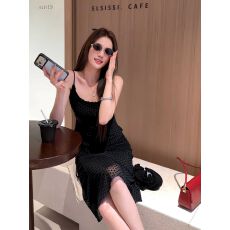 批发已出货纯欲风辣妹休闲套装女夏季波点吊带背心直筒半身<b class='q'>裙</b>两件套