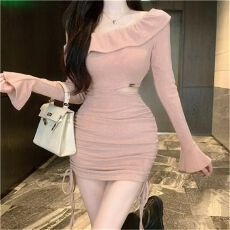 批发已出货 高品质设计感收腰显瘦<b class='q'>连衣裙</b>女秋季辣妹性感包臀裙高级感