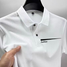 批发夏季行政<b class='q'>短袖</b>翻领T恤透气男士休闲商务2025新款POLO上衣潮流男装
