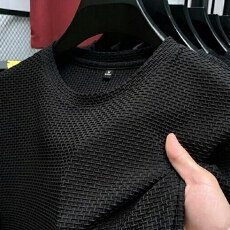 批发高端冰丝短袖圆领T恤夏季纯色<b class='q'>休闲</b>薄款<b class='q'>商务</b>上衣