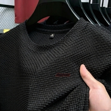 批发高端冰丝短袖圆领T恤夏季纯色<b class='q'>休闲</b>薄款<b class='q'>商务</b>上衣