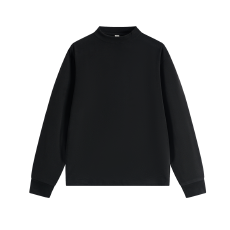 批发280克 重磅秋冬双面磨毛 德绒半高领保暖宽松男女款长袖上衣