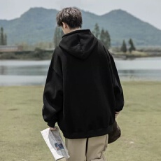 批发310克 后包领 大落肩仿棉华棉复合牛奶丝宽松圆领薄款男女款卫衣