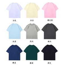 批发230克  跨境专供 亚马逊 外贸 希音 TikTok TEMU 双纱宽松版<b class='q'>T</b><b class='q'>恤</b>