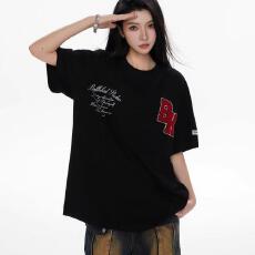 批发篮球<b class='q'>短袖</b>t恤<b class='q'>男士</b>纯棉潮牌宽松大码圆领半袖五分袖夏季学生上衣ins