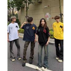 批发篮球<b class='q'>短袖</b>t恤<b class='q'>男士</b>纯棉潮牌宽松大码圆领半袖五分袖夏季学生上衣ins