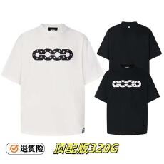 批发GOODBRAND镂空LOGO宝石贴钻短袖<b class='q'>衬衫</b>纯棉印花good短袖T恤<b class='q'>男</b>女情侣