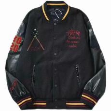 批发美式潮牌限定款棒球服黑8夹棉夹克高街<b class='q'>嘻哈</b>刺绣毛呢外套潮