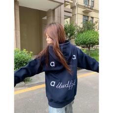 批发【云朵绒复合】薄款320g,厚款400g 刺绣字母连帽通勤情侣卫衣女