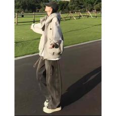 批发【云朵绒复合】薄款320g,厚款400g 气质连帽高领开衫卫衣女