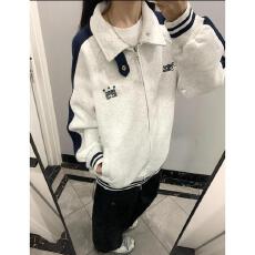 批发【云朵绒复合】薄款320g,厚款400g 拉链刺绣拼接卫衣