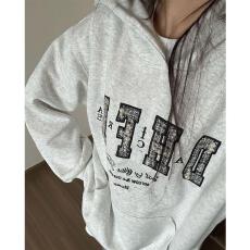 批发【云朵绒复合】薄款320g,厚款400g百搭字母珍珠设计卫衣