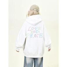 云朵绒复合薄款320g,厚款400g设计感珍珠字母卫衣