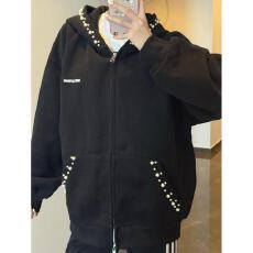 云朵绒复合薄款320g,厚款400g钉珠刺绣高级设计感卫衣