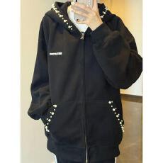 云朵绒复合薄款320g,厚款400g钉珠刺绣高级设计感卫衣