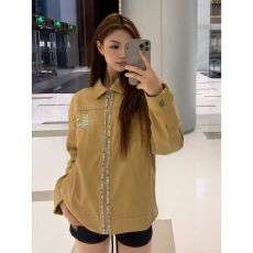 批发美式复古刺绣工装夹克<b class='q'>外套</b>女2025新款秋季宽松<b class='q'>休闲</b>情侣上衣潮