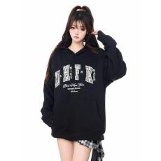 批发【云朵绒复合】薄款320g,厚款400g百搭字母珍珠设计卫衣