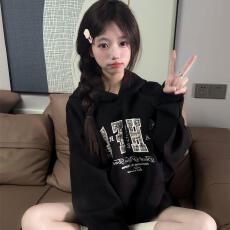 批发【云朵绒复合】薄款320g,厚款400g百搭字母珍珠设计卫衣