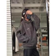 批发薄款 刺绣【广州原版面料】设计感条纹卫衣女