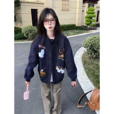 批发【云朵绒复合】薄款320g,厚款400g 刺绣卡通小狗开衫卫衣