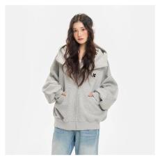 批发【云朵绒复合】薄款320g,厚款400g 气质连帽高领开衫卫衣女