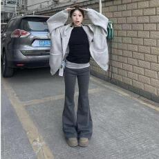 批发【云朵绒复合】薄款320g,厚款400g 气质连帽高领开衫卫衣女