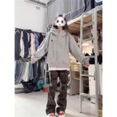 批发【云朵绒复合】薄款320g,厚款400g 气质连帽高领开衫卫衣女