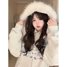 批发华棉复160克牛奶丝-240克银狐绒-（毛领<b class='q'>卫衣</b>）——【胶印】