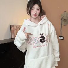 批发华棉复160克牛奶丝-240克银狐绒—【撞色刺绣<b class='q'>卫衣</b>】