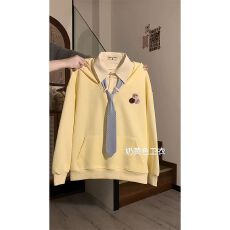 批发原版做法#别针徽章#领带#纯棉华棉复合牛奶丝320g <b class='q'>卫衣</b><b class='q'>女</b>