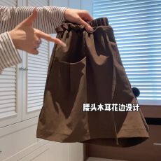 批发原版面料大码300斤韩系宽松显瘦花边短裤女设计感百搭休闲裤子