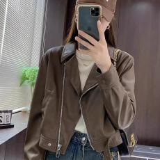 批发黑色<b class='q'>皮衣</b>外套女短款小个子2025秋冬季复古<b class='q'>机车</b>服港风气质pu皮夹克