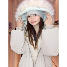 批发冬季新款荔枝纹座山雕连帽绒毛棉衣外套<b class='q'>男</b>女冬季PU皮加厚保暖棉服
