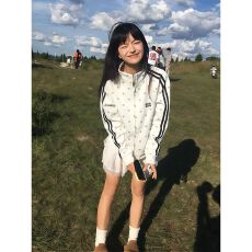 批发原版做法#印花#夹领做法#后包领 纯棉华棉复合 薄款/加绒 卫衣女