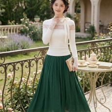 批发【<b class='q'>莫代尔</b>260克】京都甜梦蕾丝拼接针织衫女修身显瘦内搭上衣秋季