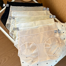 批发女士蕾丝<b class='q'>性感</b>中腰内裤加长底裆棉裆简约ins纯欲风无痕少女三角裤