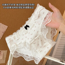 批发新款浪漫法式蕾丝边波点芭蕾甜美少女纯棉可爱纯欲风女士三角裤