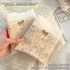 法式内裤女士纯棉碎花蕾丝边中腰蝴蝶结包臀透气女生少女三角裤头