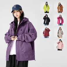 批发户外冲锋衣2025年秋季<b class='q'>新款</b>潮牌男女宽松工装防风防水<b class='q'>夹克</b>登山外套