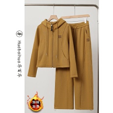 批发运动套装女2025巨好看的冬装一整套加绒加厚卫衣休闲两件套