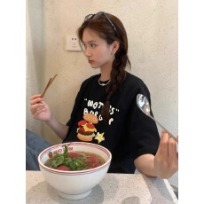 批发美式潮牌纯棉短袖t恤女夏季宽松重磅大码显瘦慵懒风情侣上衣