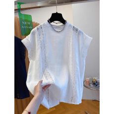 批发（原版质量+精梳纯棉）新款小众别致独特拼接蕾丝无袖<b class='q'>T</b><b class='q'>恤</b>宽松