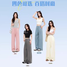 批发天丝<b class='q'>牛仔裤</b>女2026夏季透气轻薄款宽松显瘦直筒裤<b class='q'>松紧</b>腰天丝冰凉裤