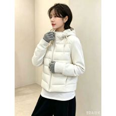 批发韩系连帽拼接棉服女冬季短款宽松显瘦百搭小个子休闲加厚保暖外套