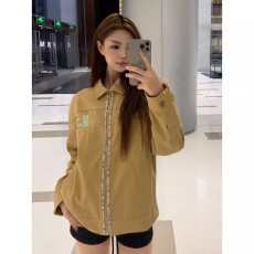 美式复古刺绣工装夹克外套女2025新款秋季宽松休闲情侣上衣潮