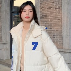 批发<b class='q'>韩版</b>ins加厚面包棉服女冬装2023年复古潮流百搭休闲情侣连帽外套l