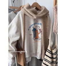 批发官图 实价 华棉复合-薄款/加绒 秋冬装加绒圆领卫衣女印花<b class='q'>宝宝</b>绒