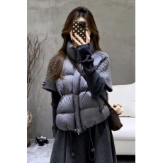 批发秋冬新款针织半袖立领棉服马甲<b class='q'>女</b>短款外穿韩系时尚马夹坎肩外套