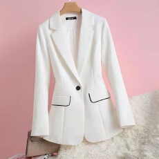 批发白色西服<b class='q'>女</b>外套春秋款新款<b class='q'>小西装</b>显瘦气质上衣高级免烫西装收腰